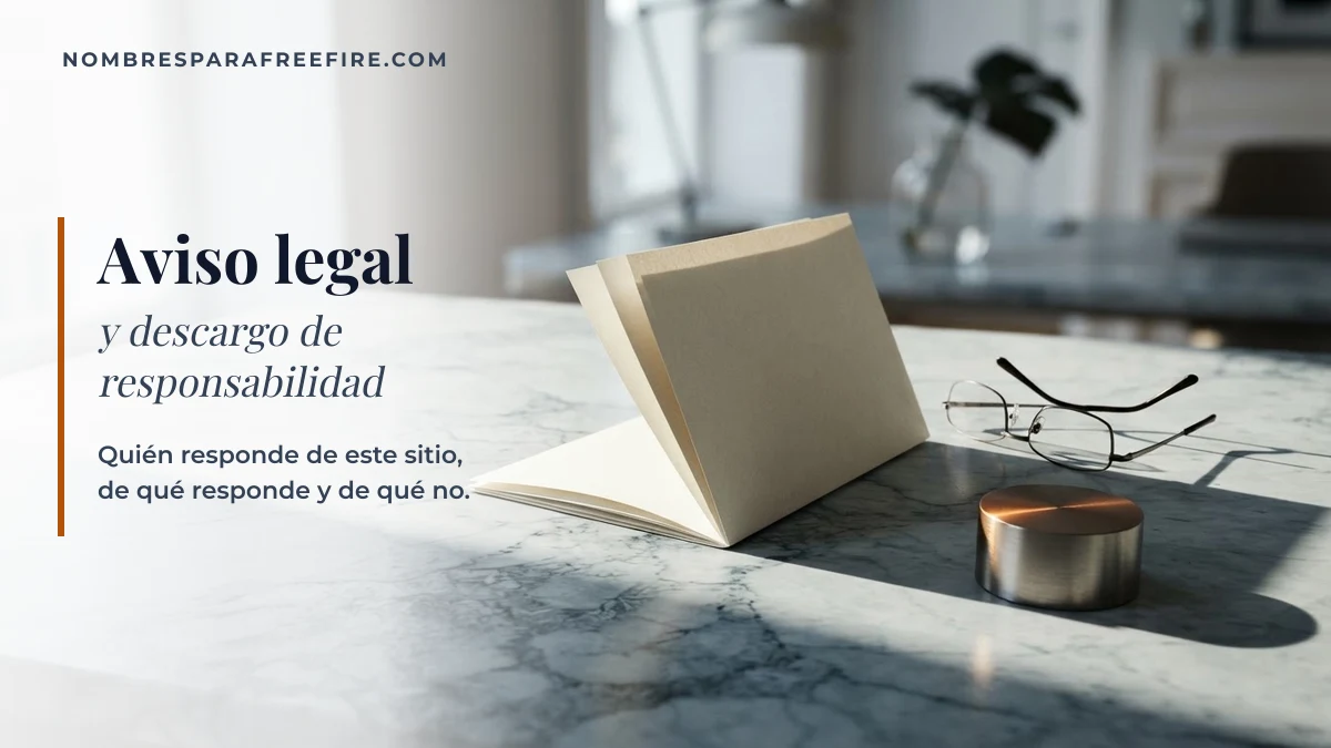 Aviso legal y descargo de responsabilidad