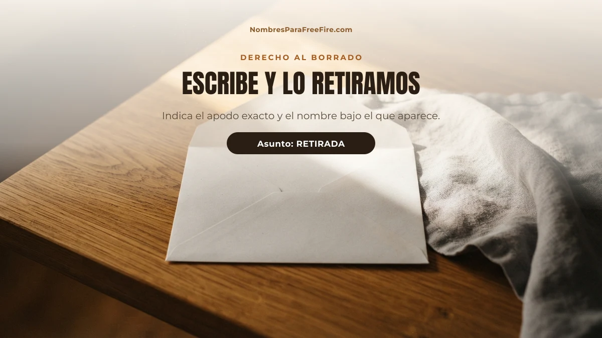 Sobre abierto sobre madera: cómo pedir el borrado de datos