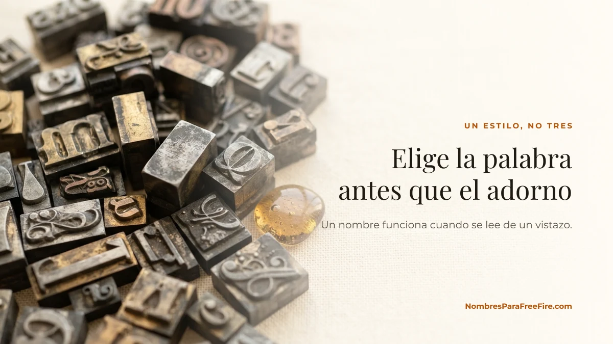 Tipos de imprenta: elegir la palabra antes que el adorno del nombre
