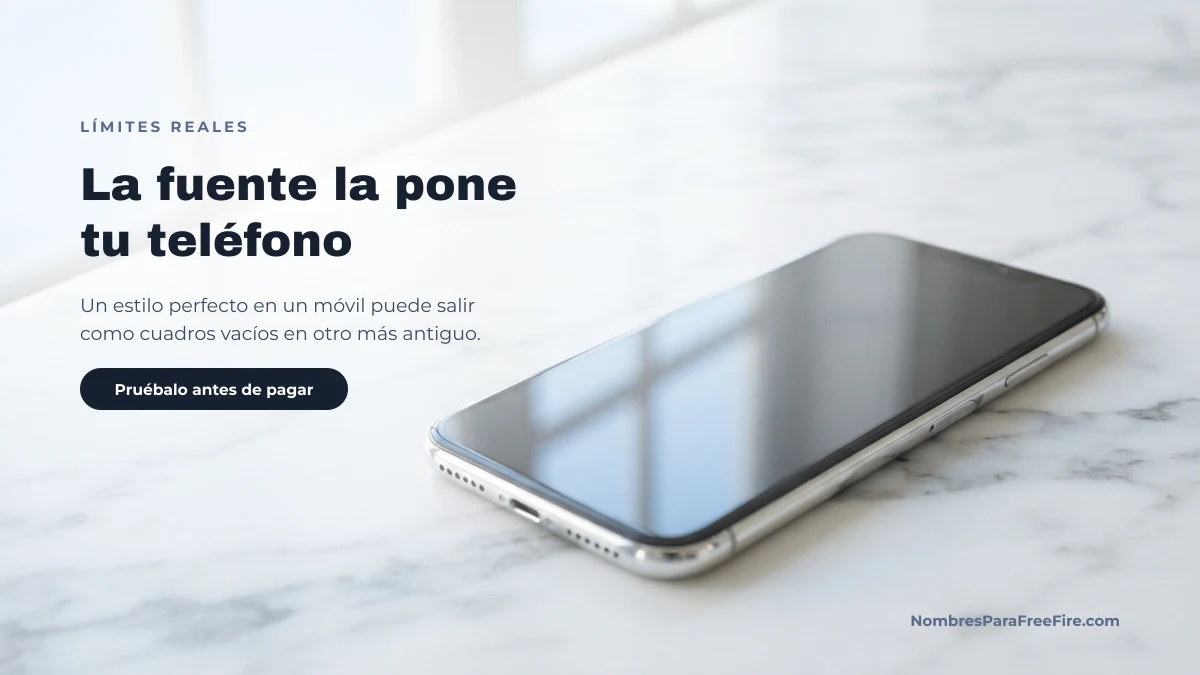 Móvil sobre mármol: la fuente del teléfono decide cómo se ve el nombre