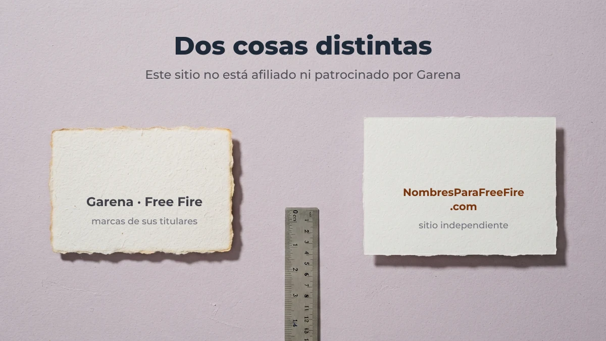 Garena y Free Fire son marcas de sus titulares; NombresParaFreeFire.com es un sitio independiente