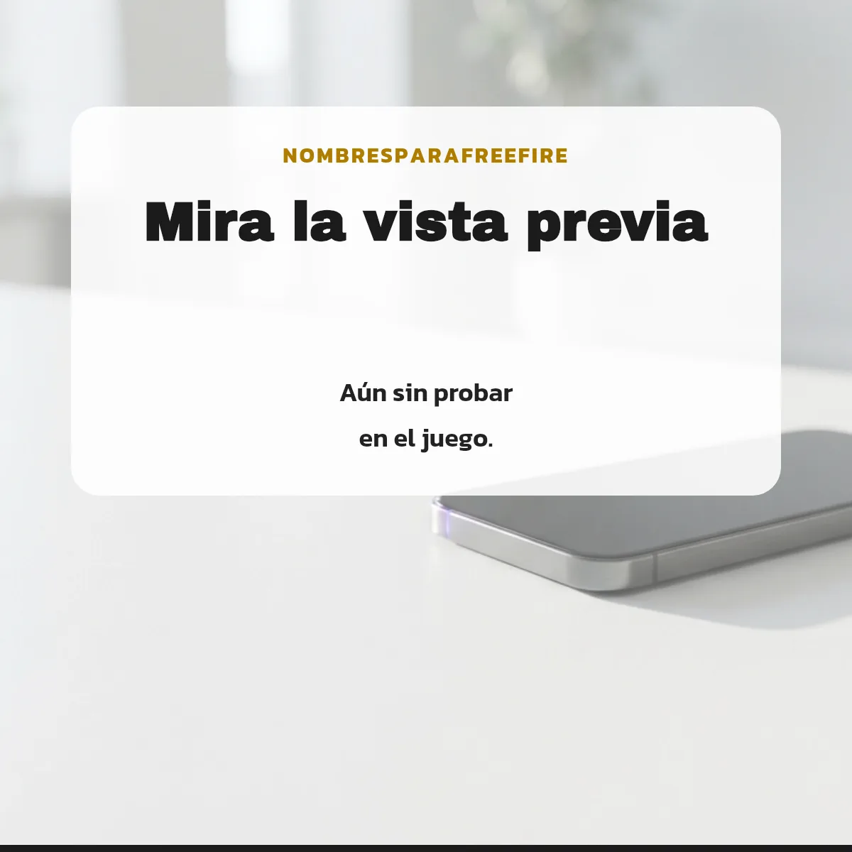 Palabras en portugués para nicks de Free Fire
